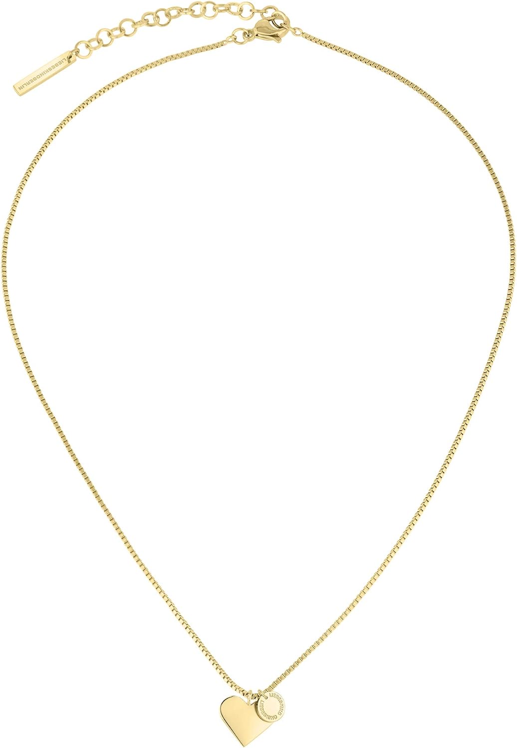 Detalle de LIEBESKIND BERLIN Herz-Schmuck: Edelstahlkette, Armband und Ohrringe mit Herzanhänger