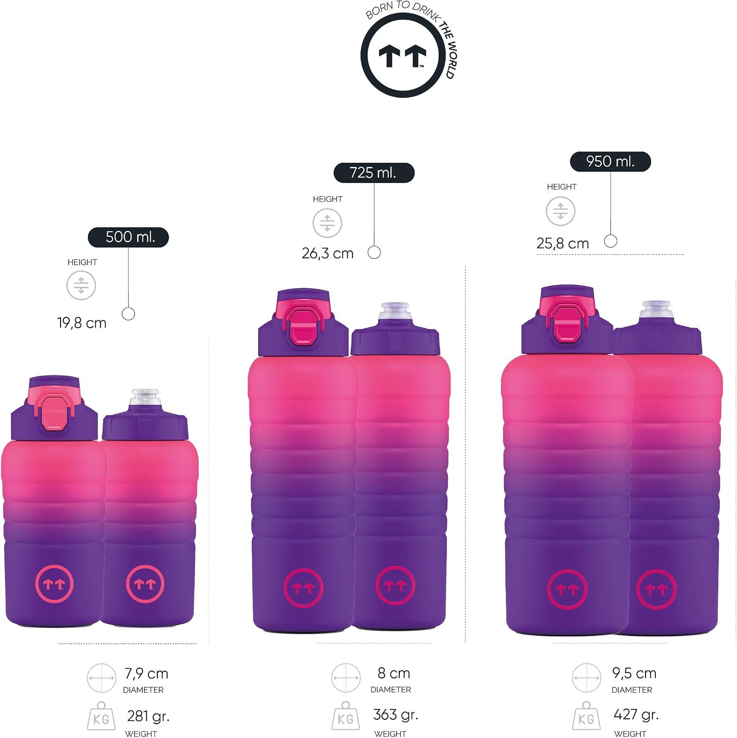 Thumbnail 4 de Cool Bottles CBSP9LAX – butelka termiczna 950 ml Los Angeles, dwie zakrętki
