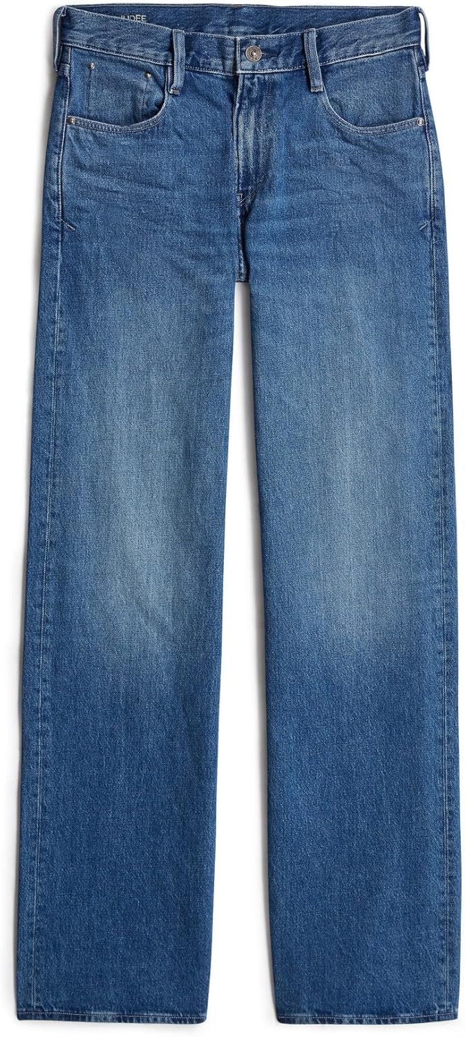 Detalle de G-Star Damen Judee Loose Low Waist Jeans mit Reißverschluss und Nieten an den Taschen