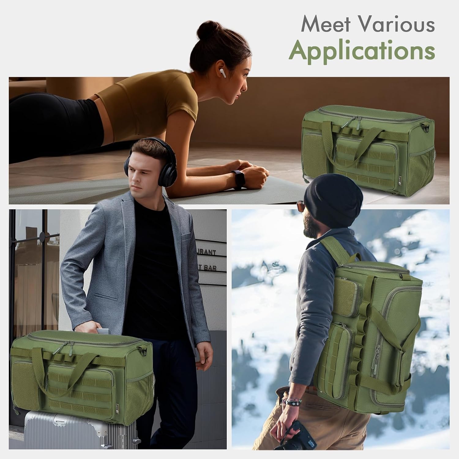 Thumbnail 5 de BAGZY Sac de Sport 40L Vert Imperméable