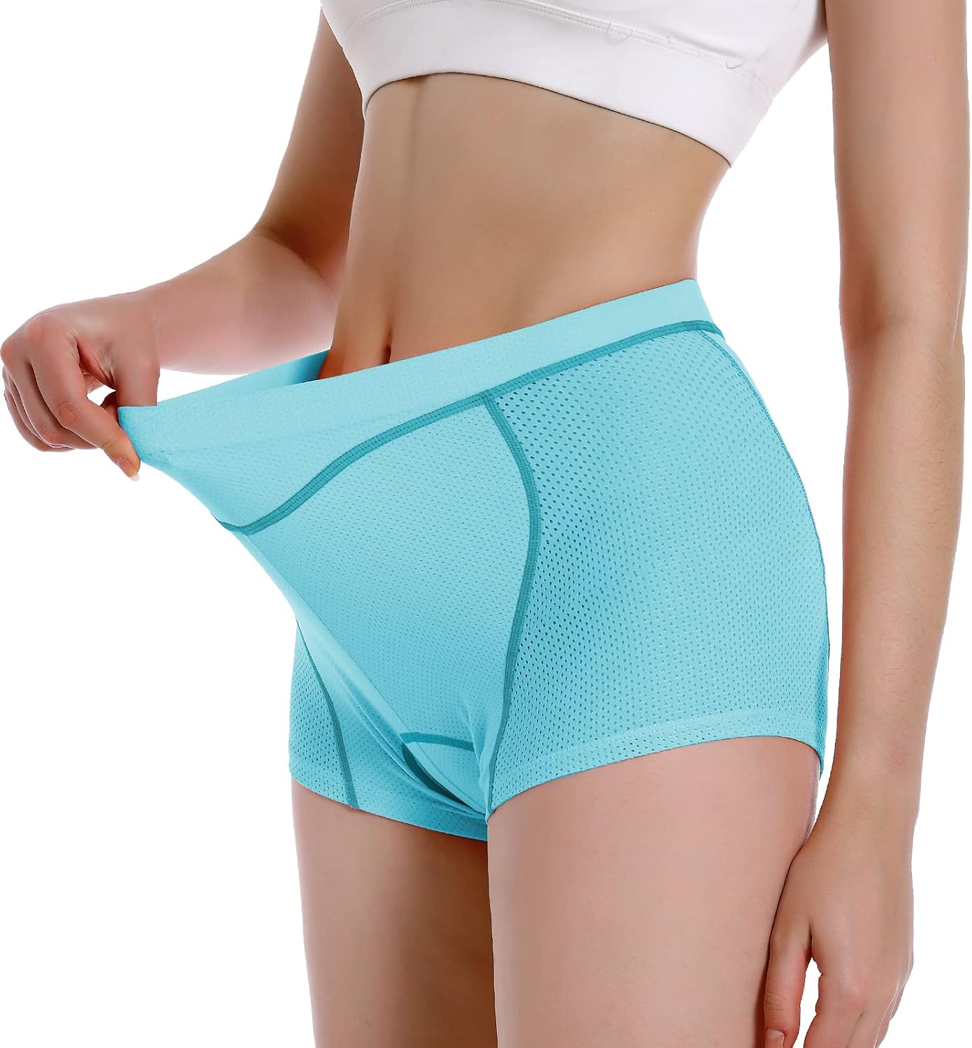 Detalle 2 de FEIXIANG Pantaloni da Ciclismo da Donna con imbottitura 4D Gel: comfort, traspiranti e design femminile