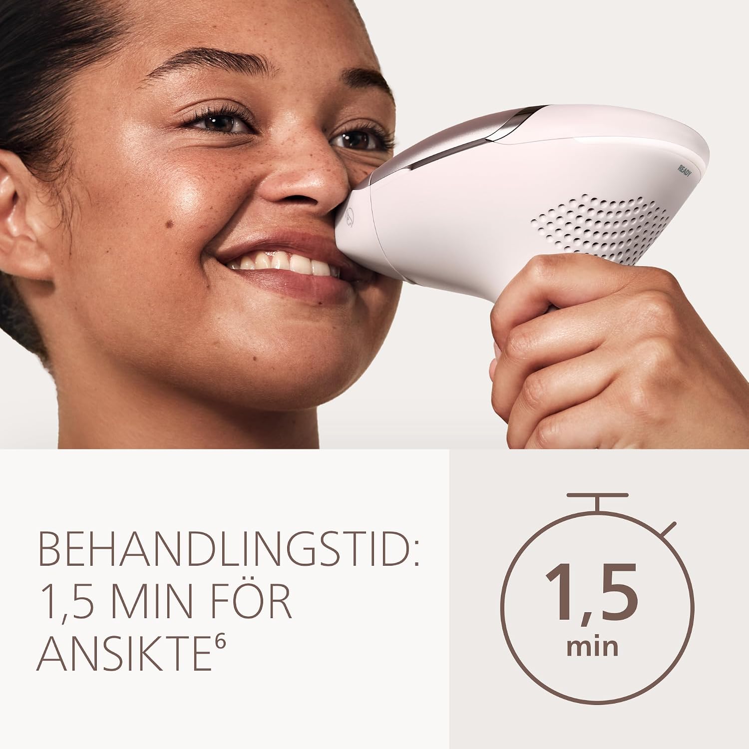 Detalle de Philips Lumea 9000 BRI938/00 IPL-hårborttagare med tre tillbehör och SmartSkin