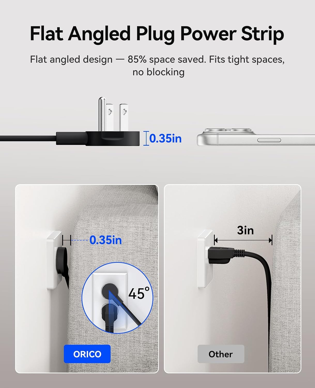 Detalle 2 de ORICO Power Strip 7-in-1