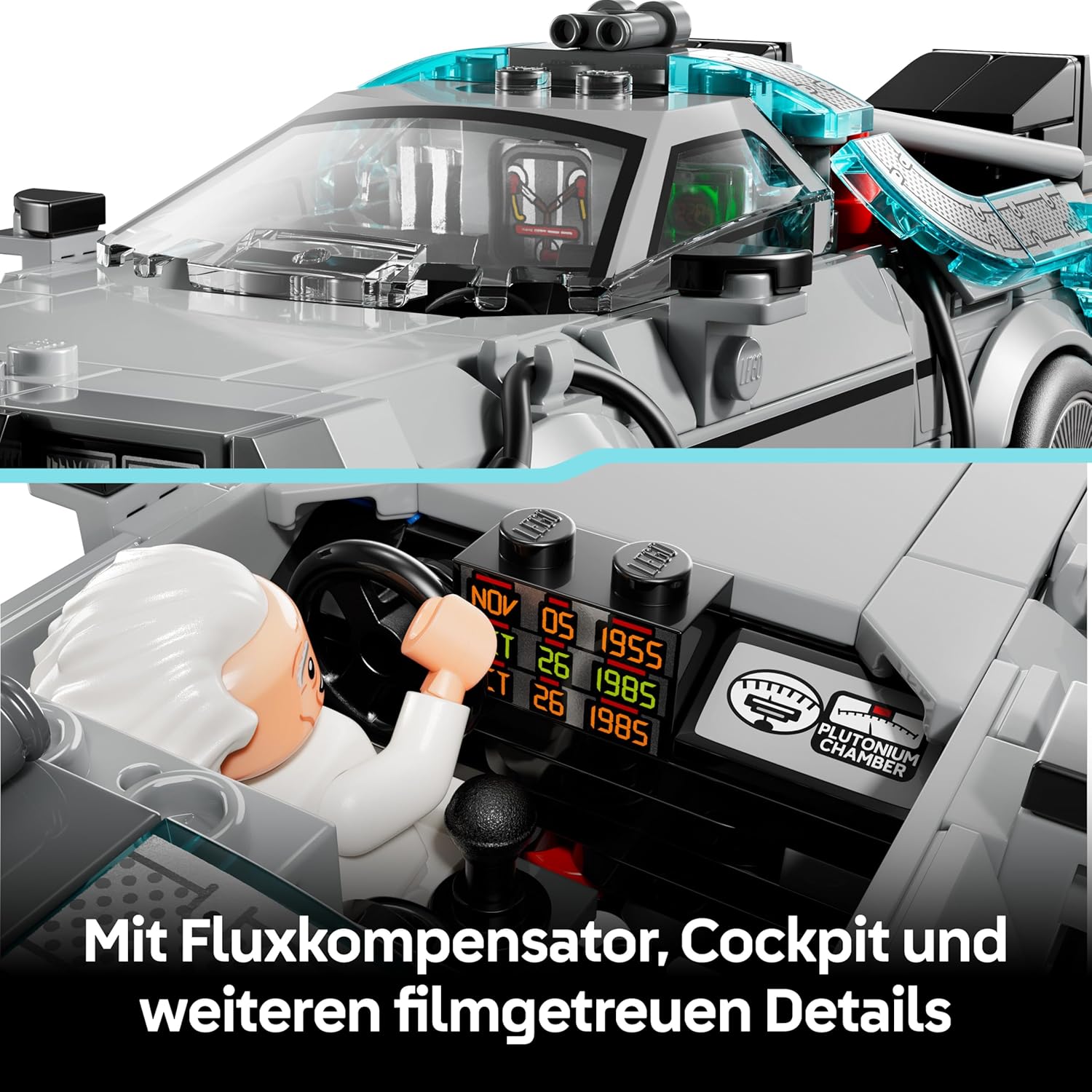 Thumbnail 4 de LEGO Speed Champions 77256 Zeitmaschine aus „Zurück in die Zukunft“ mit 2 Minifiguren
