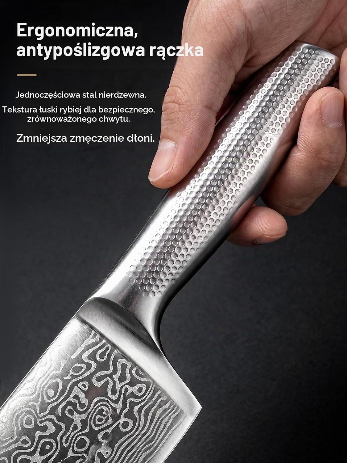 Detalle de FOHERE KF-H8005 – samoostrzący zestaw noży kuchennych, 14 elementów