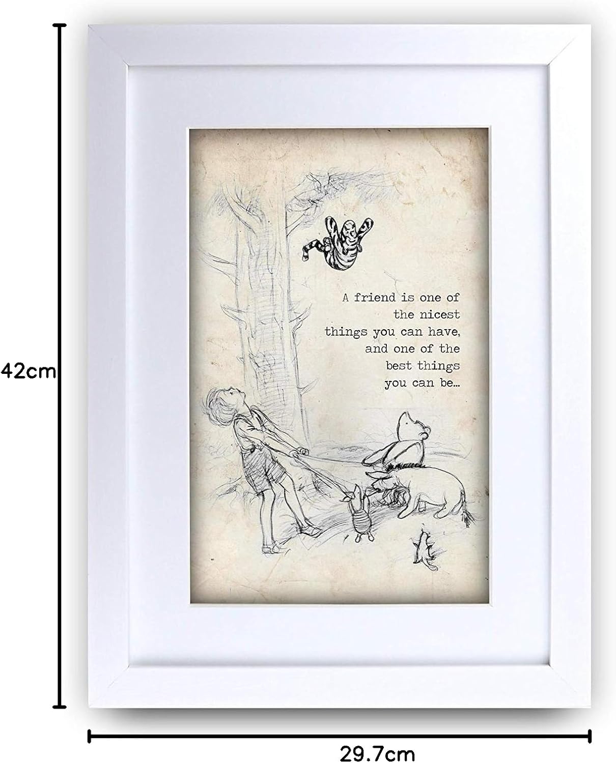 Thumbnail 4 de HWC Trading Winnie the Pooh “Nicest Best Friend” A3 Framed Nursery Print