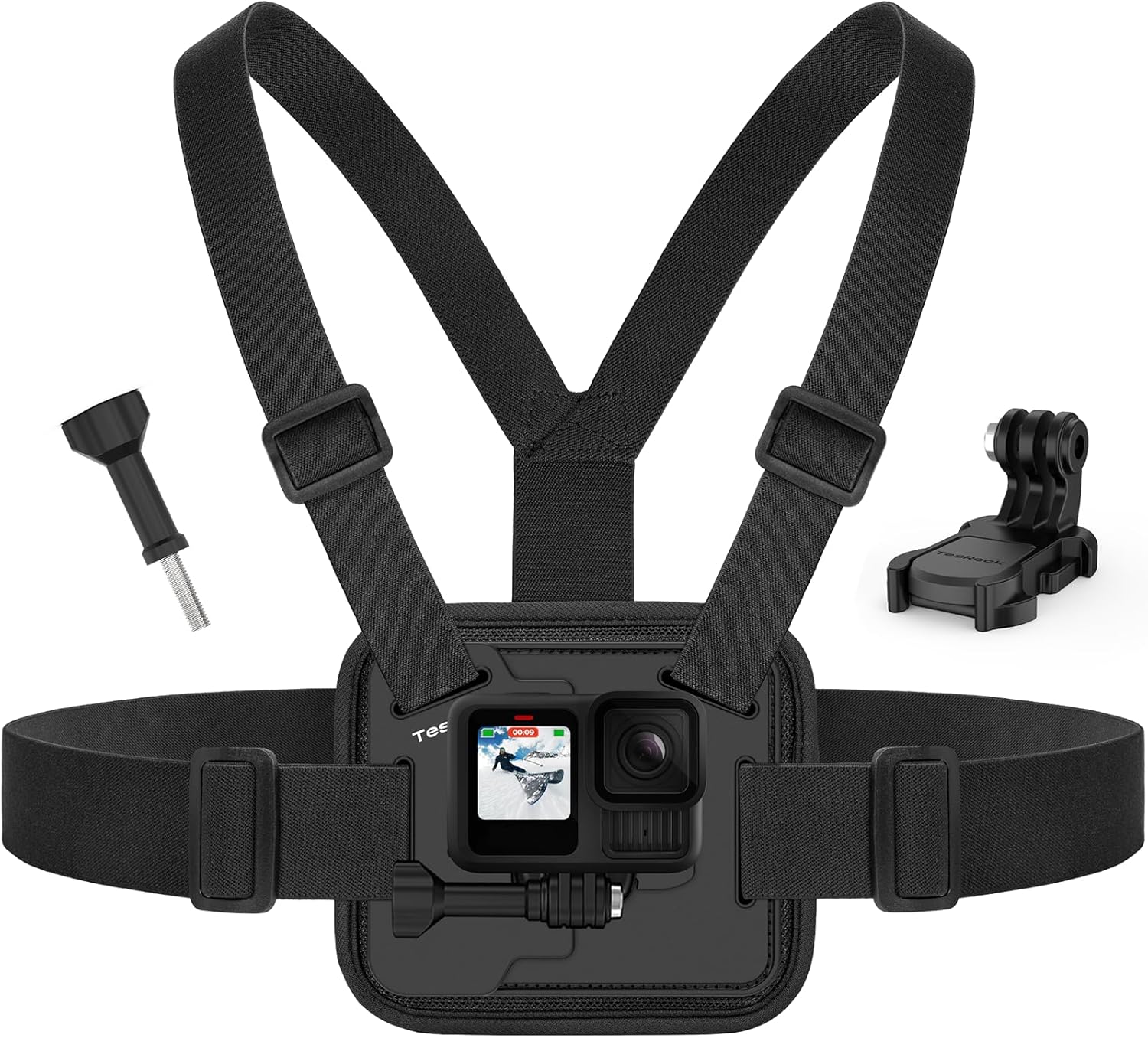 TesRock Imbracatura Pettorina Chesty: compatibile con tutte le GoPro e action camera, comfort e stabilità in ogni sport