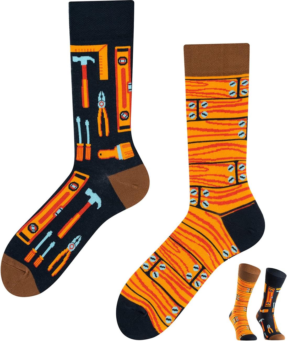 Detalle de TODO Colours Lustige Socken mit Motiv – Mehrfarbige, bunte Verrückte für die Lebensfreude