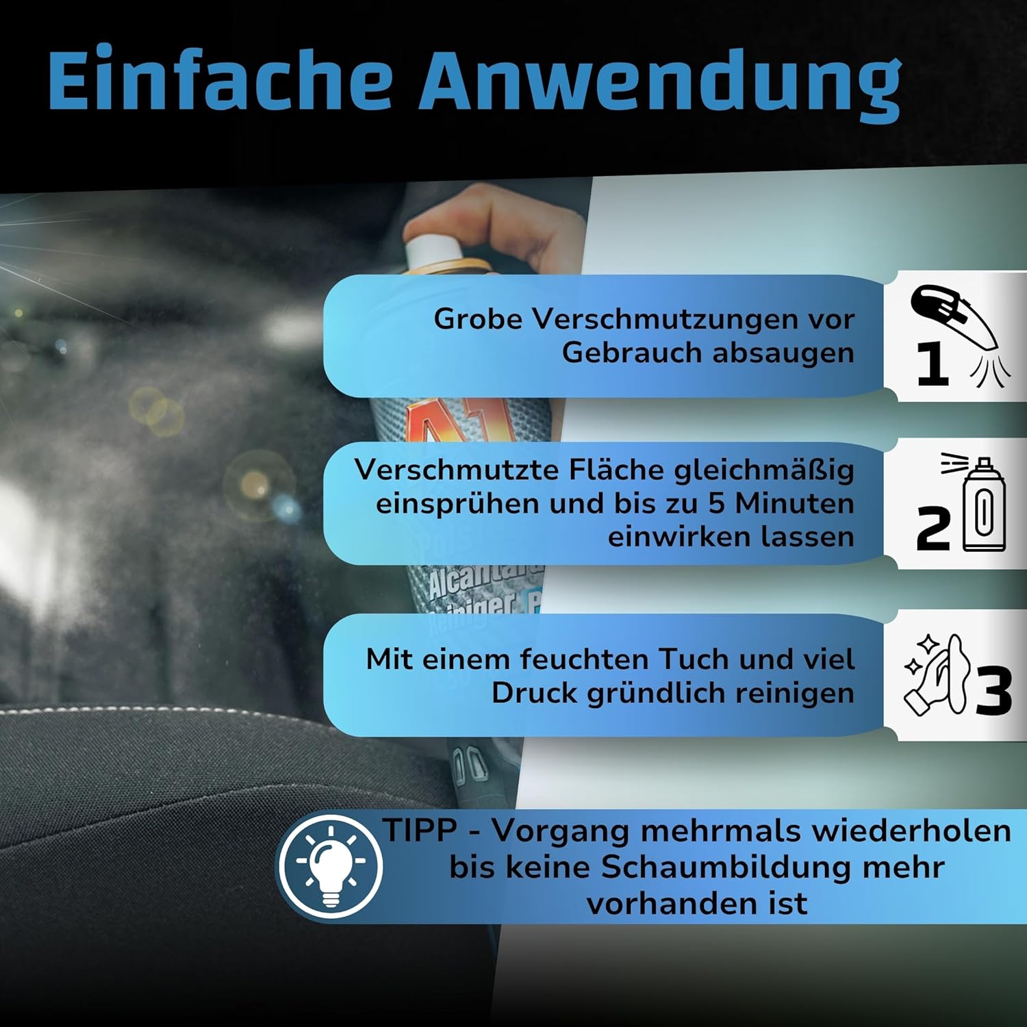 Thumbnail 3 de DR. WACK A1 Polster-/Alcantara Reiniger Pro – 400 ml