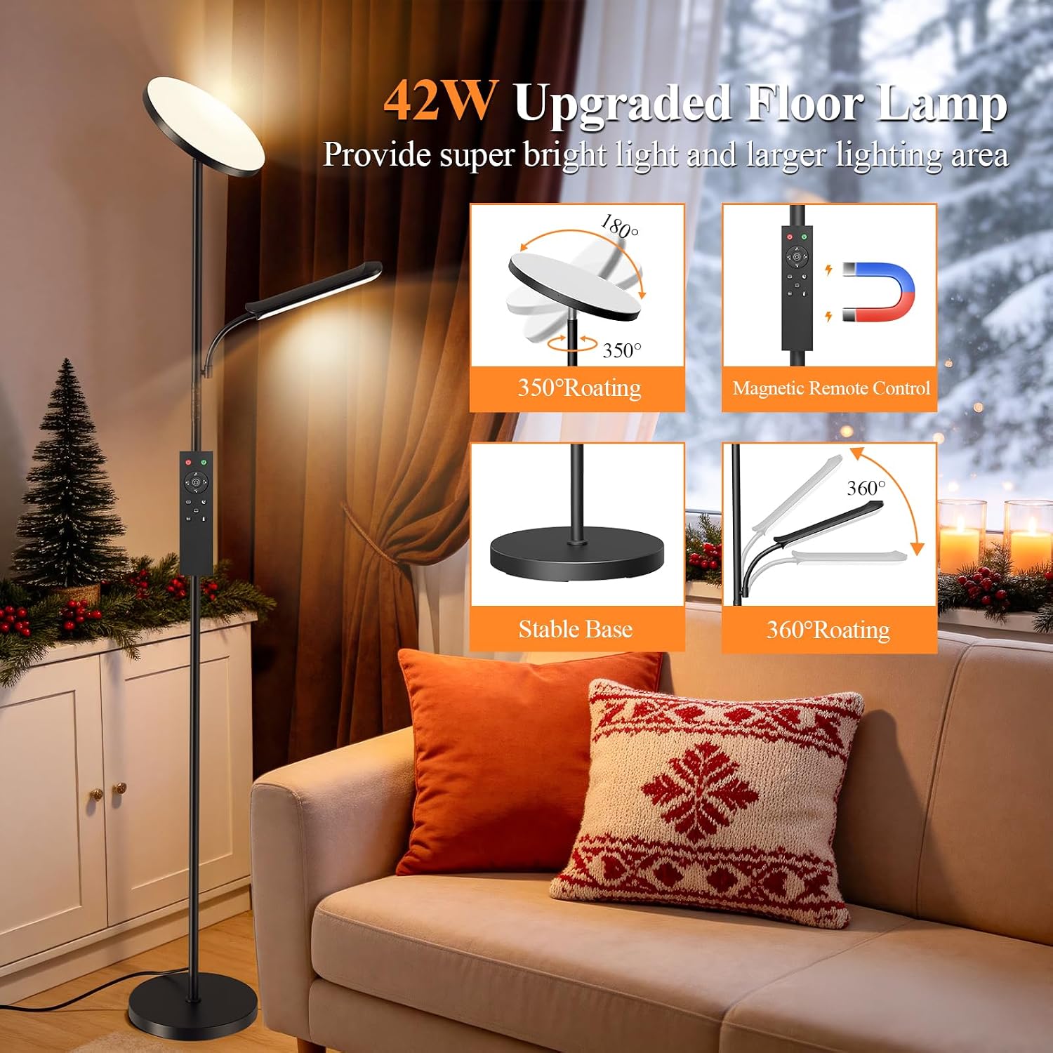 Thumbnail 3 de Uplighter Floor Lamp 42W dimmable standing lamp 🛋