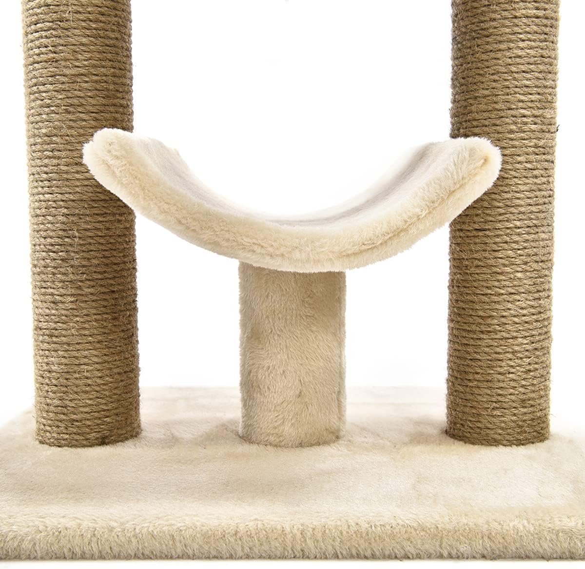 Detalle de Amazon Basics albero per gatti con piattaforma tiragraffi – beige, misure regolari