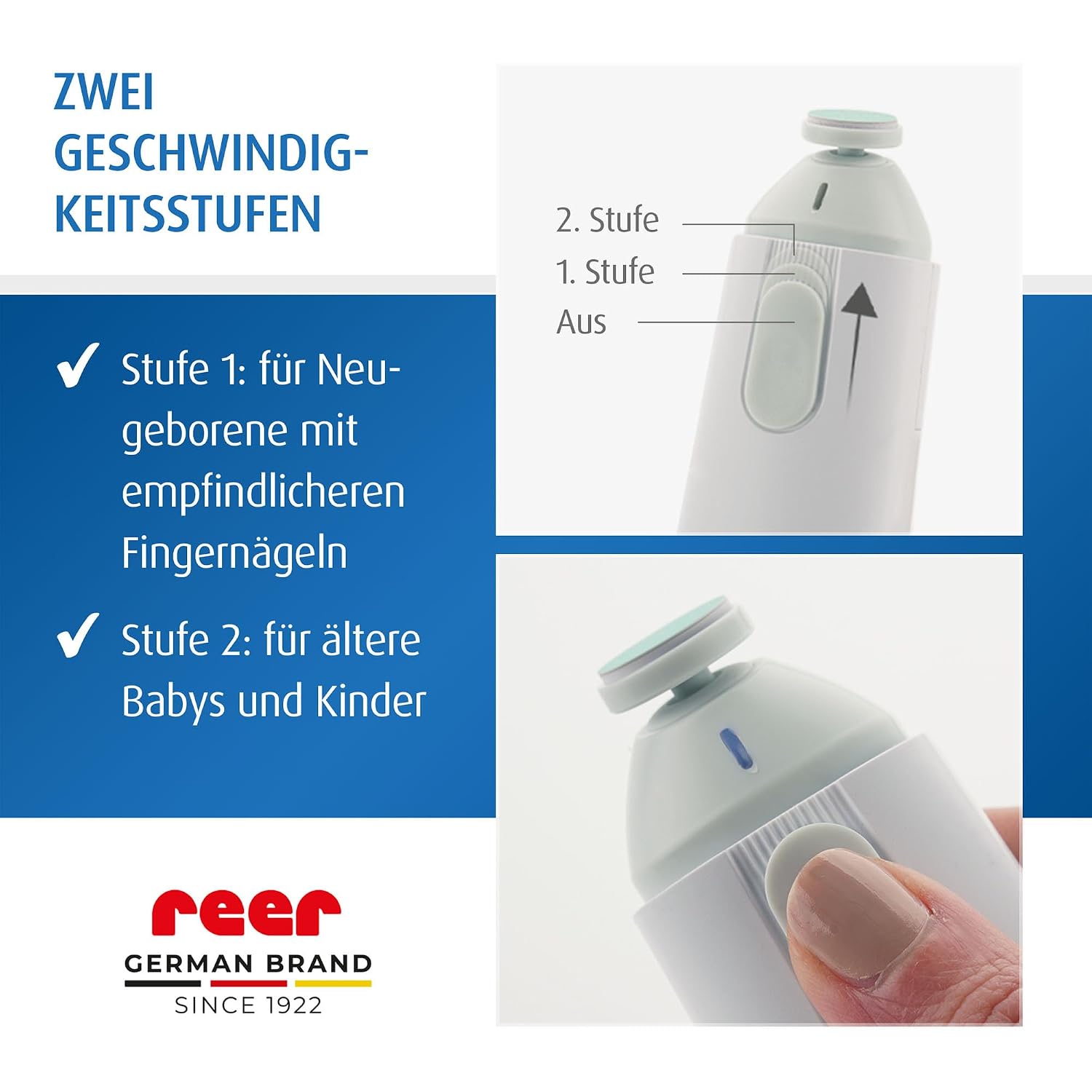 Thumbnail 5 de reer BabyCare elektrische Nagelfeile 5 Aufsätze