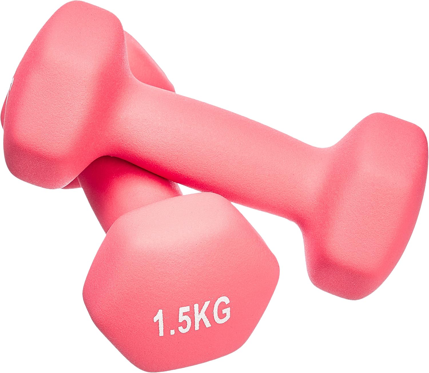 Detalle 2 de Amazon Basics Mancuernas neopreno 3 kg Rosa