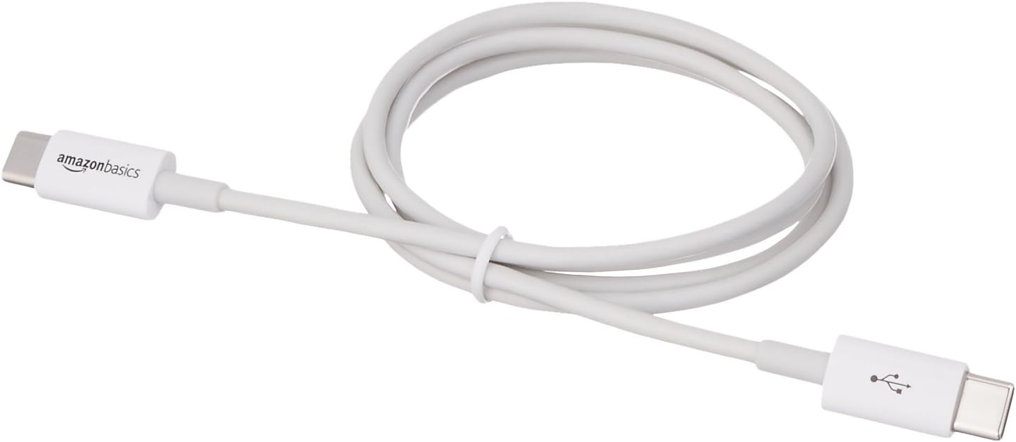 Detalle de Amazonベーシック L6LUC024-CS-R USB-Cケーブル 0.9m、USB 2.0、ホワイト