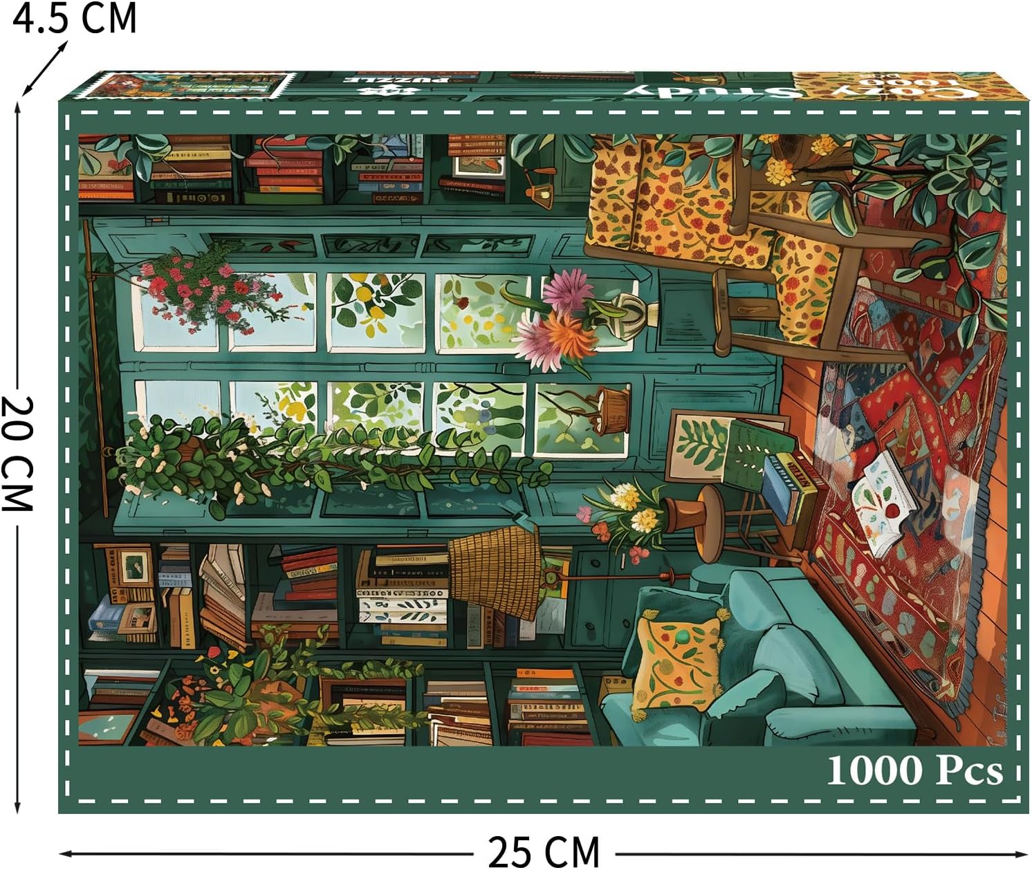 Detalle de TangComplete 1000-Piece Jigsaw Puzzle for Adults (70 x 50 cm) – Cozy Study