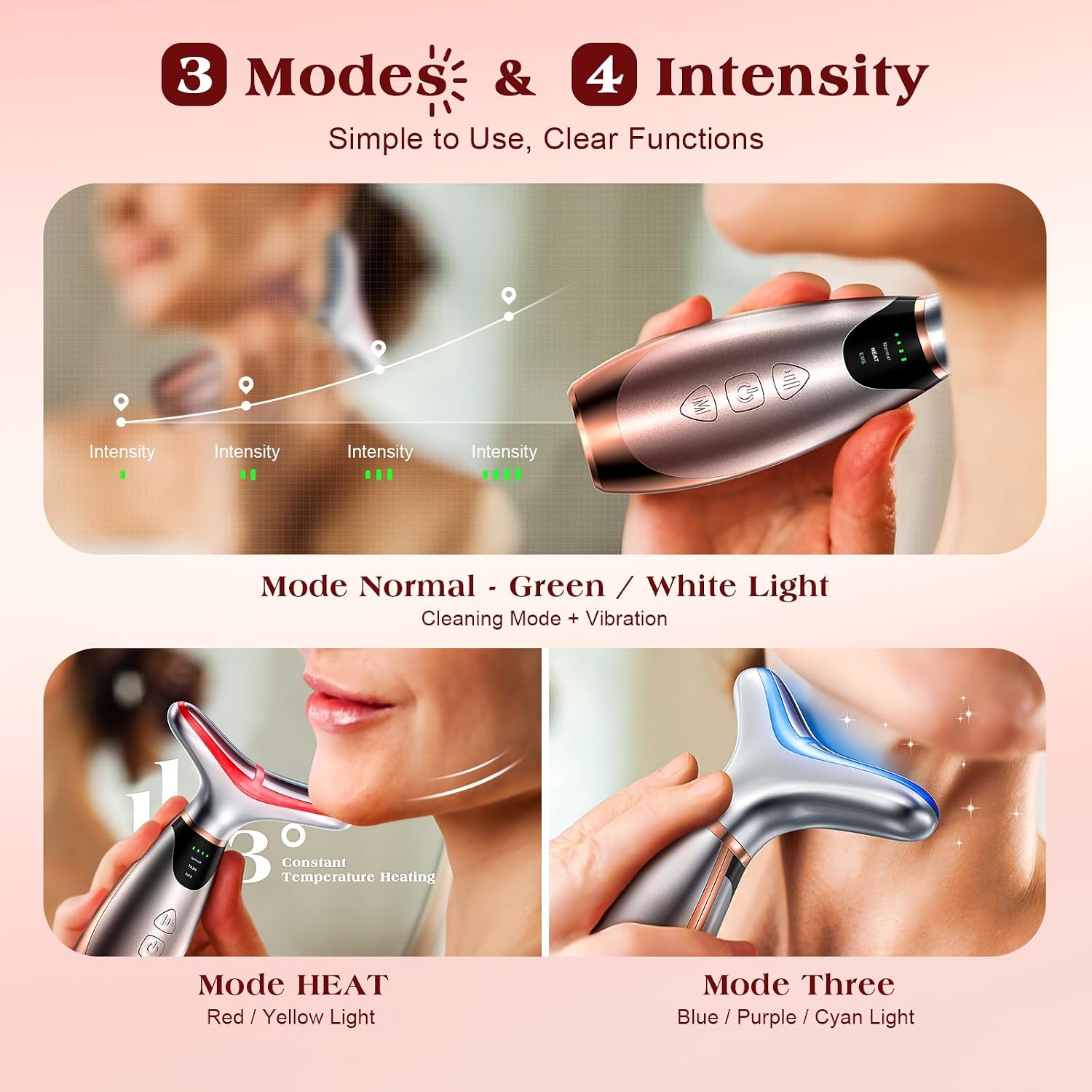 Detalle 1 de Pedete Facial Massager 113°F Heating