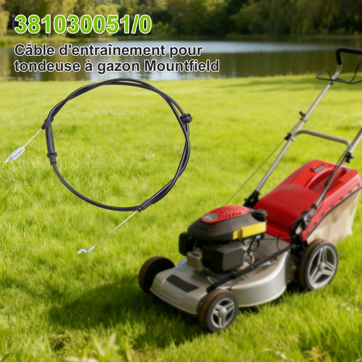 Thumbnail 4 de Câble d’embrayage / d’entraînement Whychstore (381030051/0) pour tondeuse Mounteield SP53H, SP533 et SP533ES
