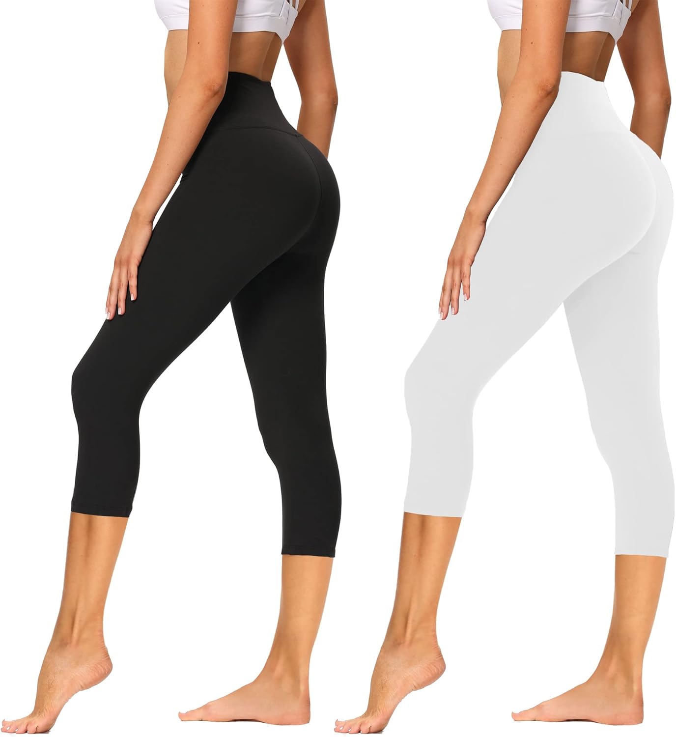 Thumbnail 6 de AMIYOYO 2er Pack Leggings Damen 3/4 High Waist Capri – blickdicht, elastisch und vielseitig