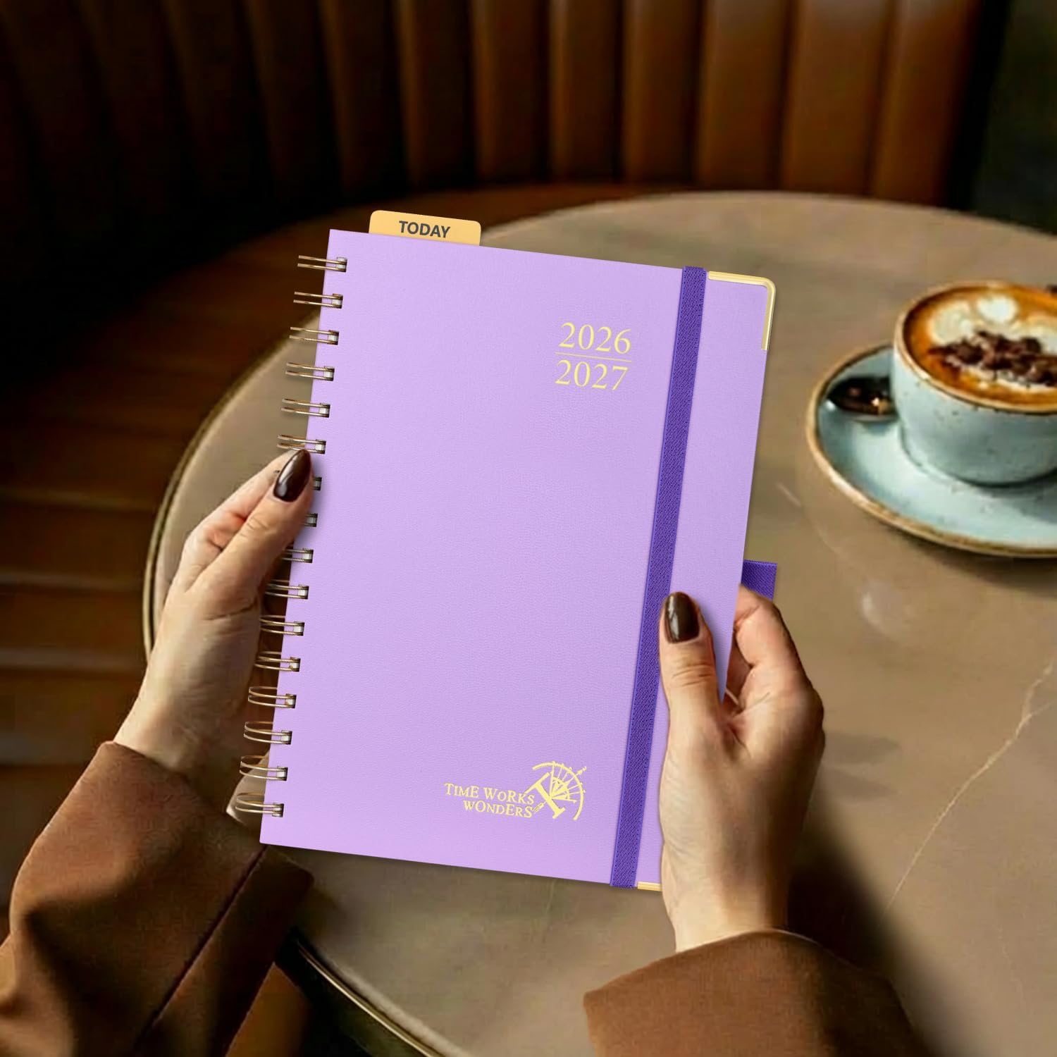Thumbnail 6 de POPRUN 2026-2027 Academic Diary A5 Week to View – Night Sky Blue, 17 Months, Spiral, Hard Cover