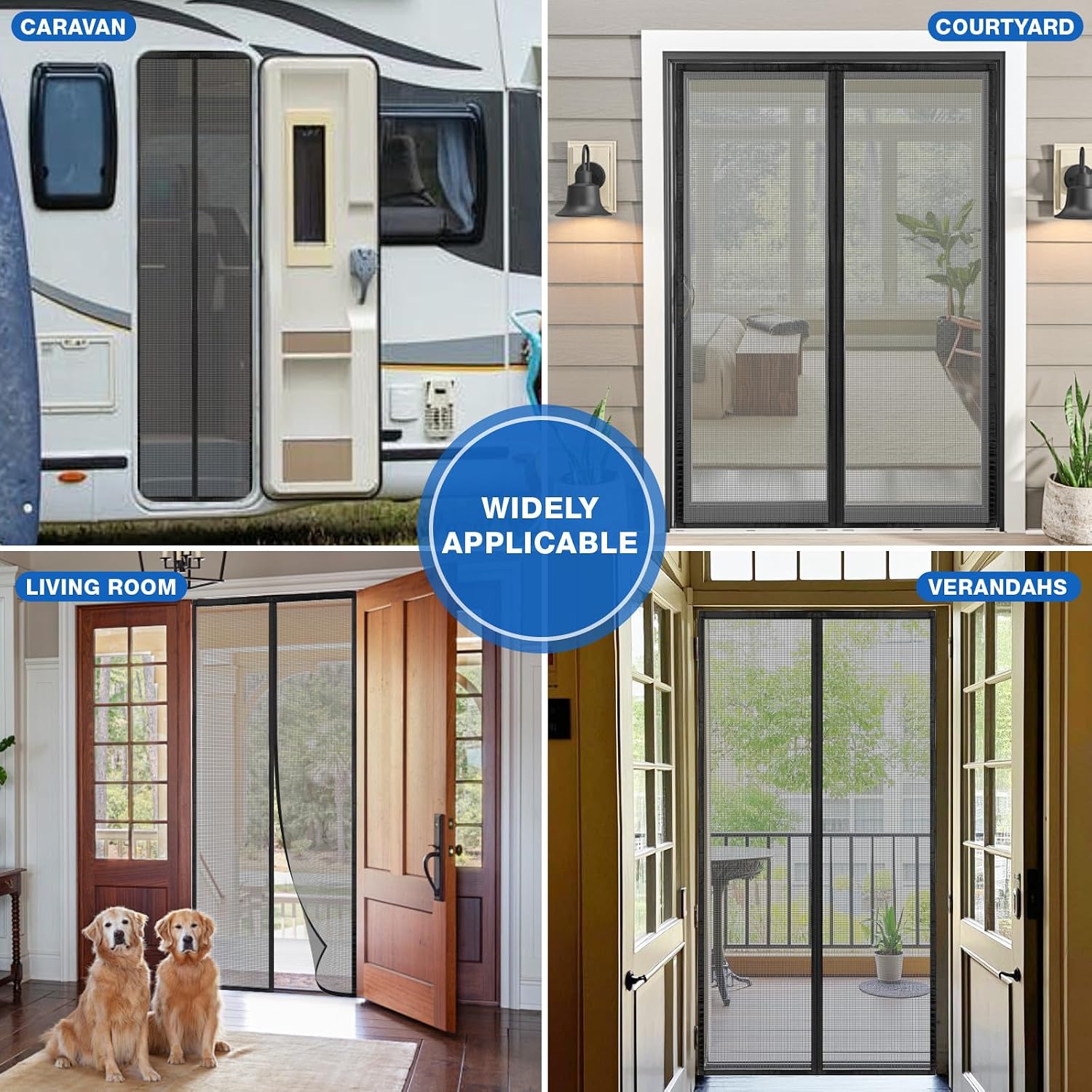 Thumbnail 6 de Wzlxcxxy Zanzariera Magnetica 65x230cm per Porta Finestra – Nero, Chiusura Automatica