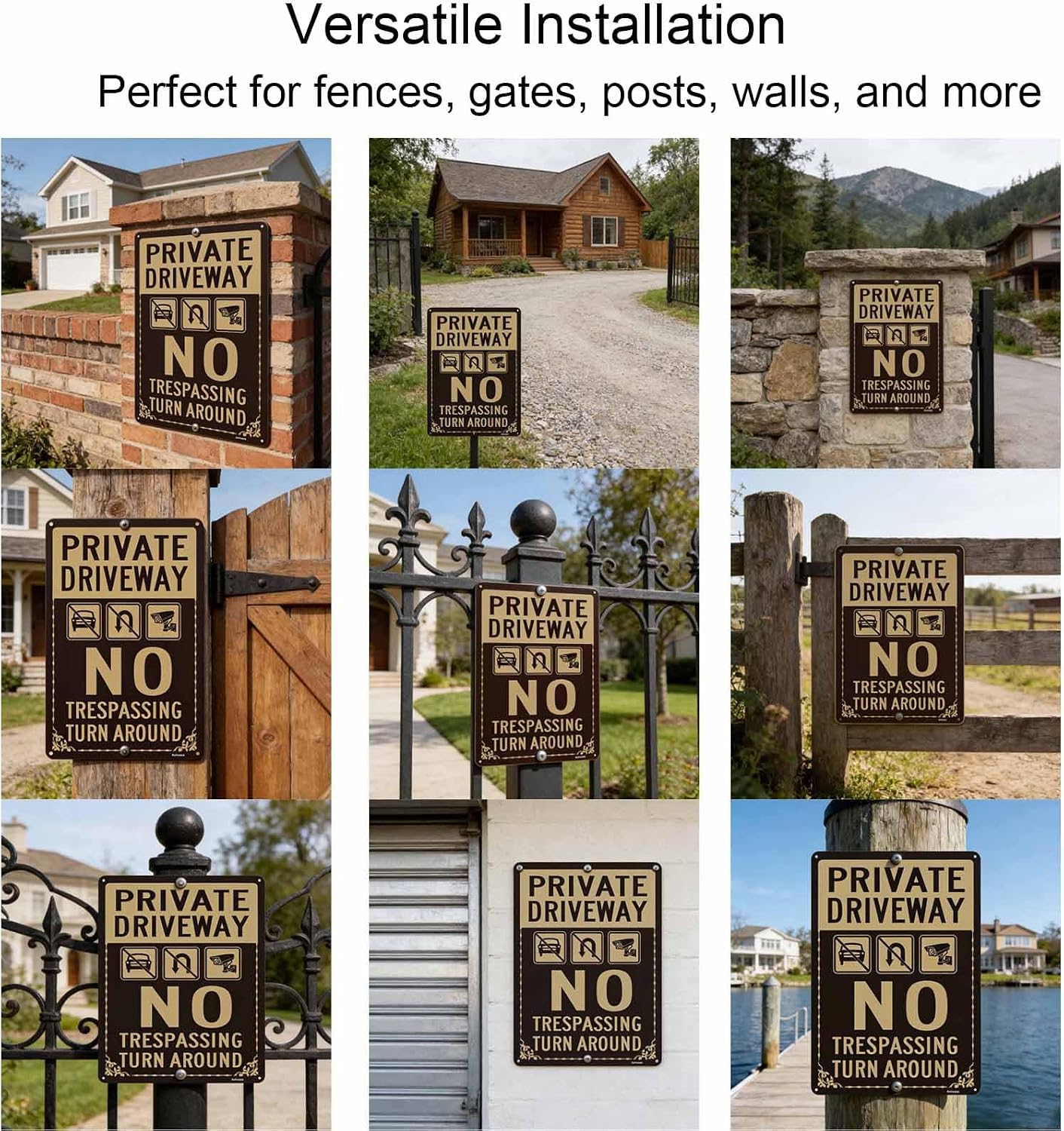 Detalle de Ashoaza private driveway sign, 14 x 10-inch