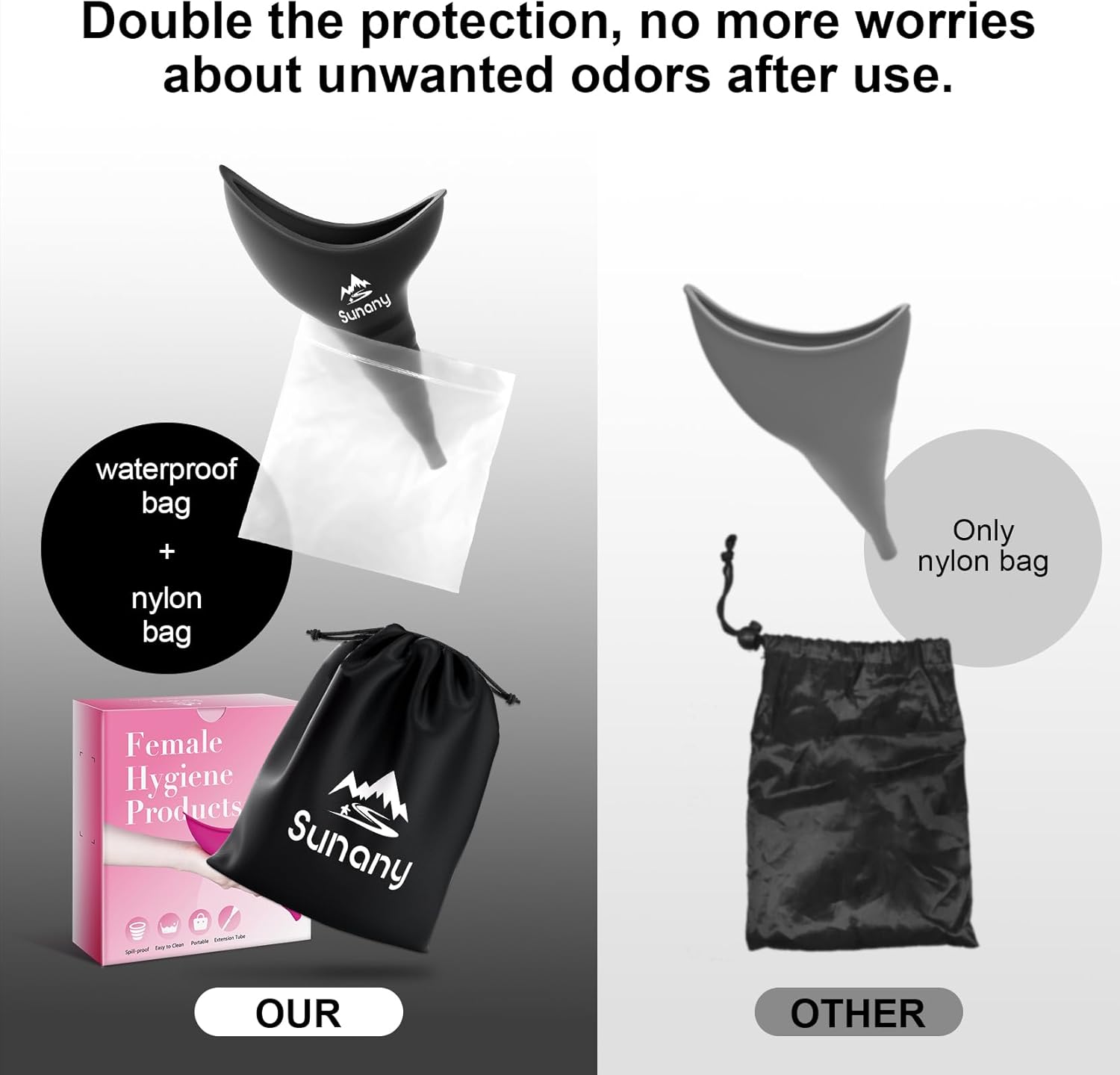 Thumbnail 2 de Female Urination Device Silicone Funnel Portable Urinal for Women (Reusable) – for Camping & Outdoor Days