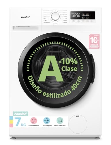 Detalle de Comfee Lavadora 7 kg CFP01EW70W Ultra Slim 40 cm - A-10%