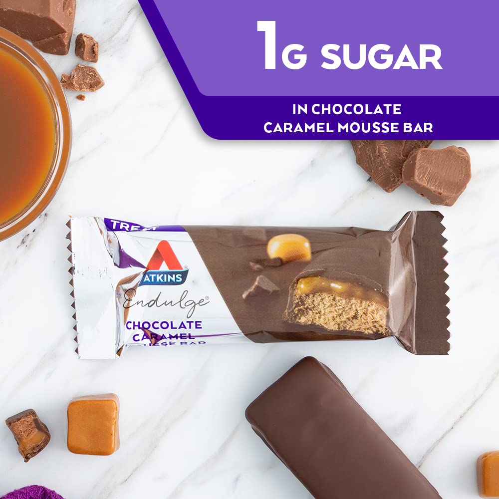 Thumbnail 6 de Atkins 705285 Endulge Chocolate Caramel Mousse Bars, 1g Sugar, 5 Count