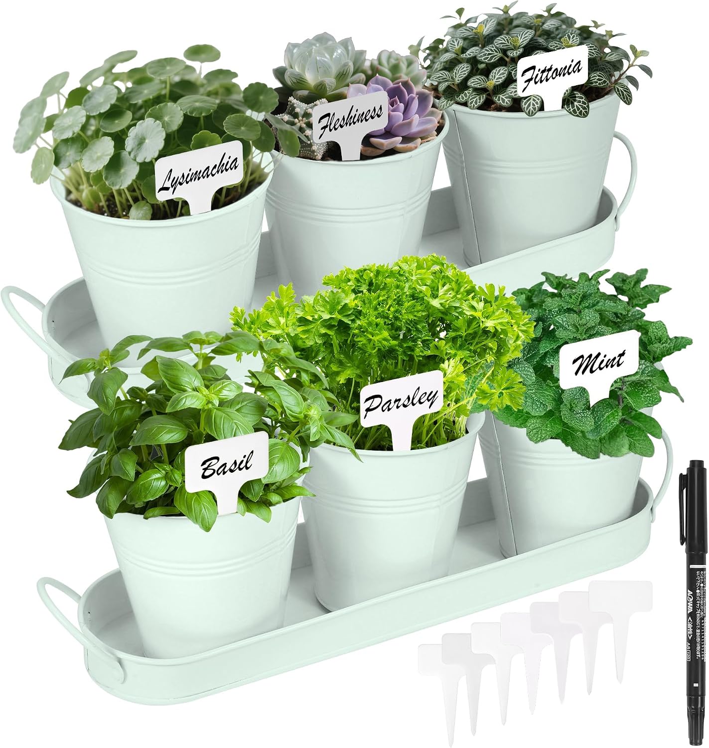 Detalle de Wacloud Indoor Herb Planter, Metal