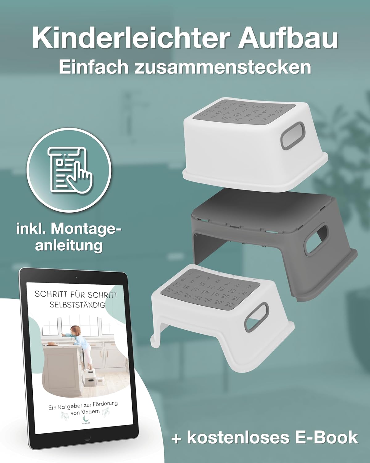 Thumbnail 6 de LUNORA StufenHeld Das Original Tritthocker 2 Stufen