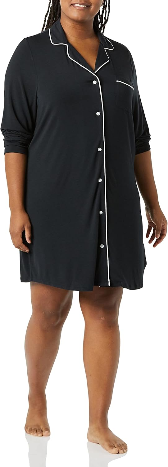Thumbnail 6 de Amazon Essentials Women's Piped Nighty (Available in Plus Size) – Lightweight Modal Nightshirt