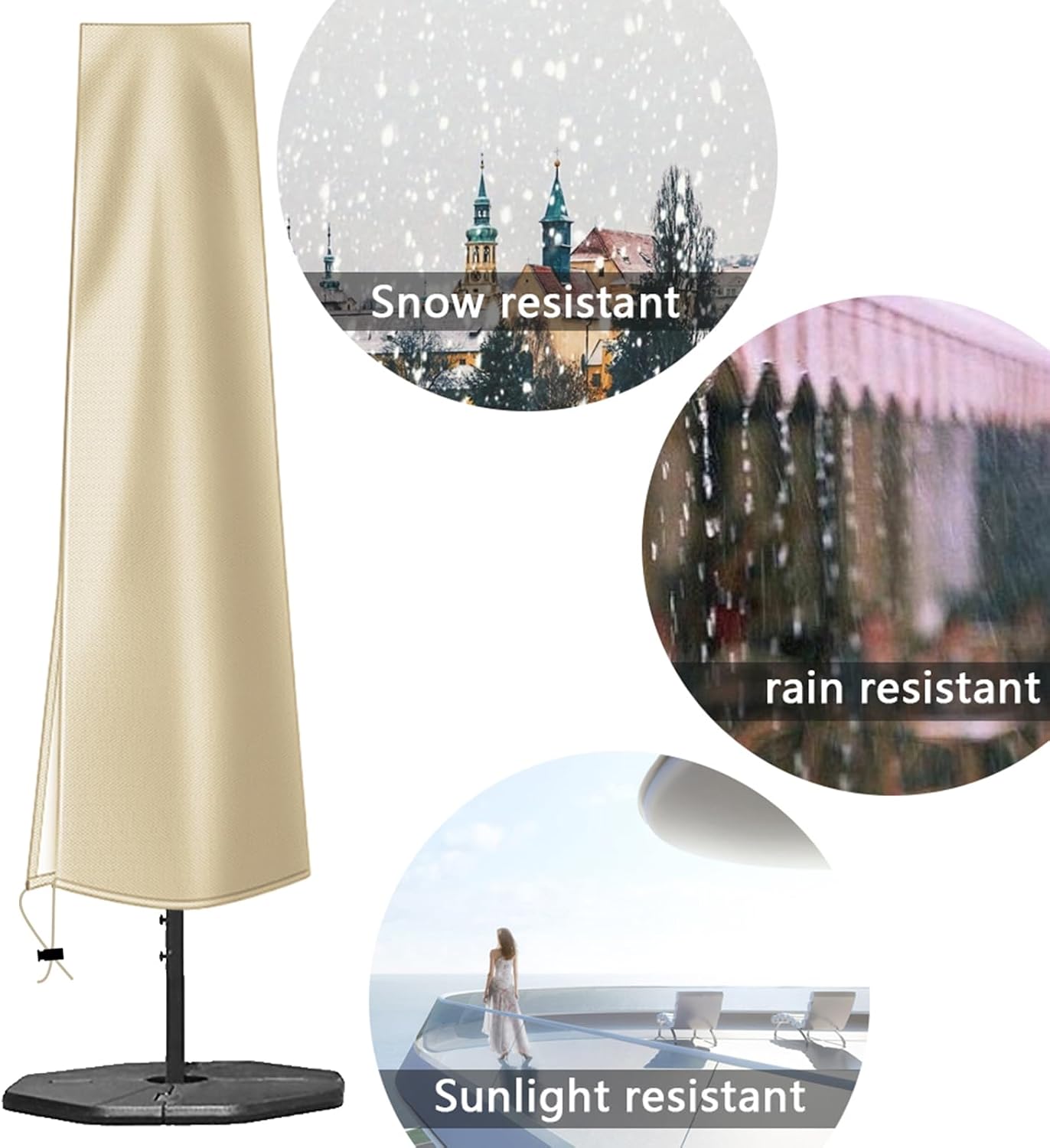Detalle de OKPOW waterproof parasol cover 600D