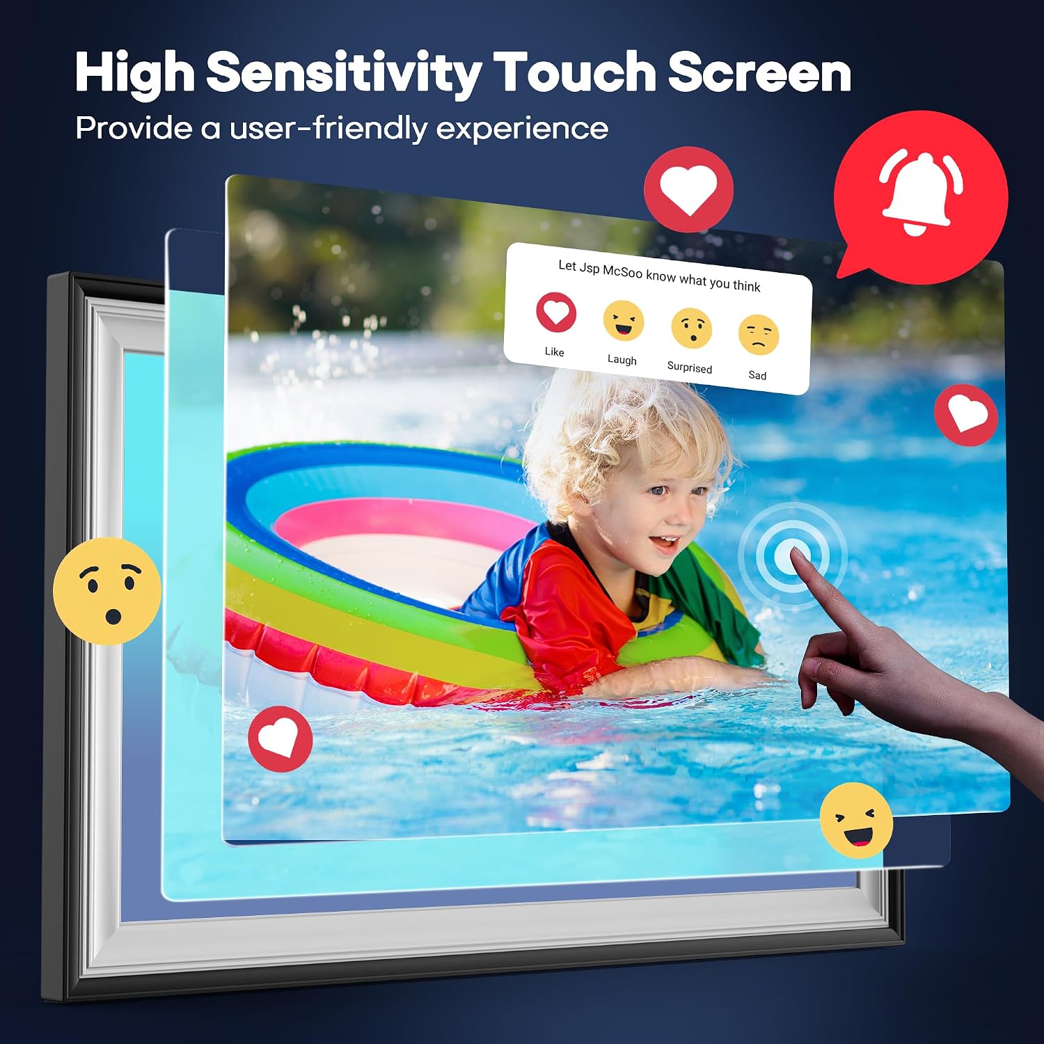 Thumbnail 3 de BIGASUO Frameo 15.6 inch digital photo frame