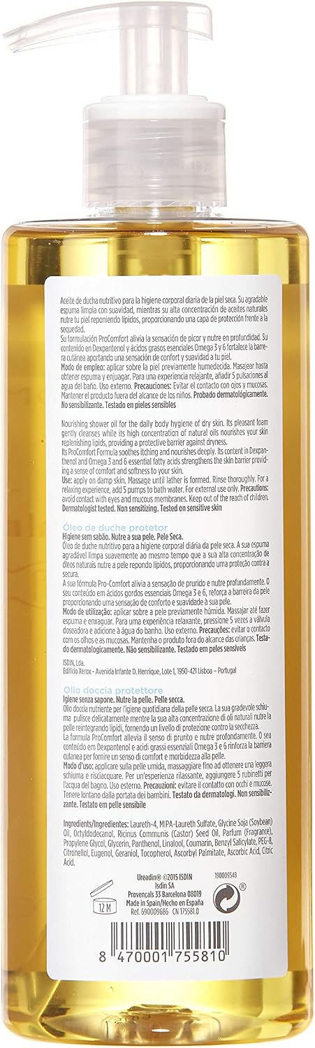 Detalle de ISDIN Ureadin Calm OleoGel, olio doccia nutriente senza sapone per pelli secche