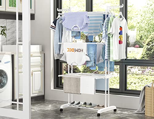 Detalle de HOMIDEC Etendoir Linge Interieur Exterieur, 4 Niveaux – Blanc