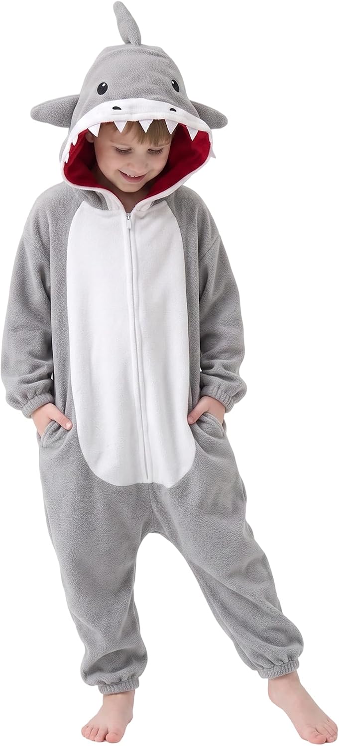 Detalle de Solvienne Kids Plush Halloween Onesie with Zip Front and Pockets