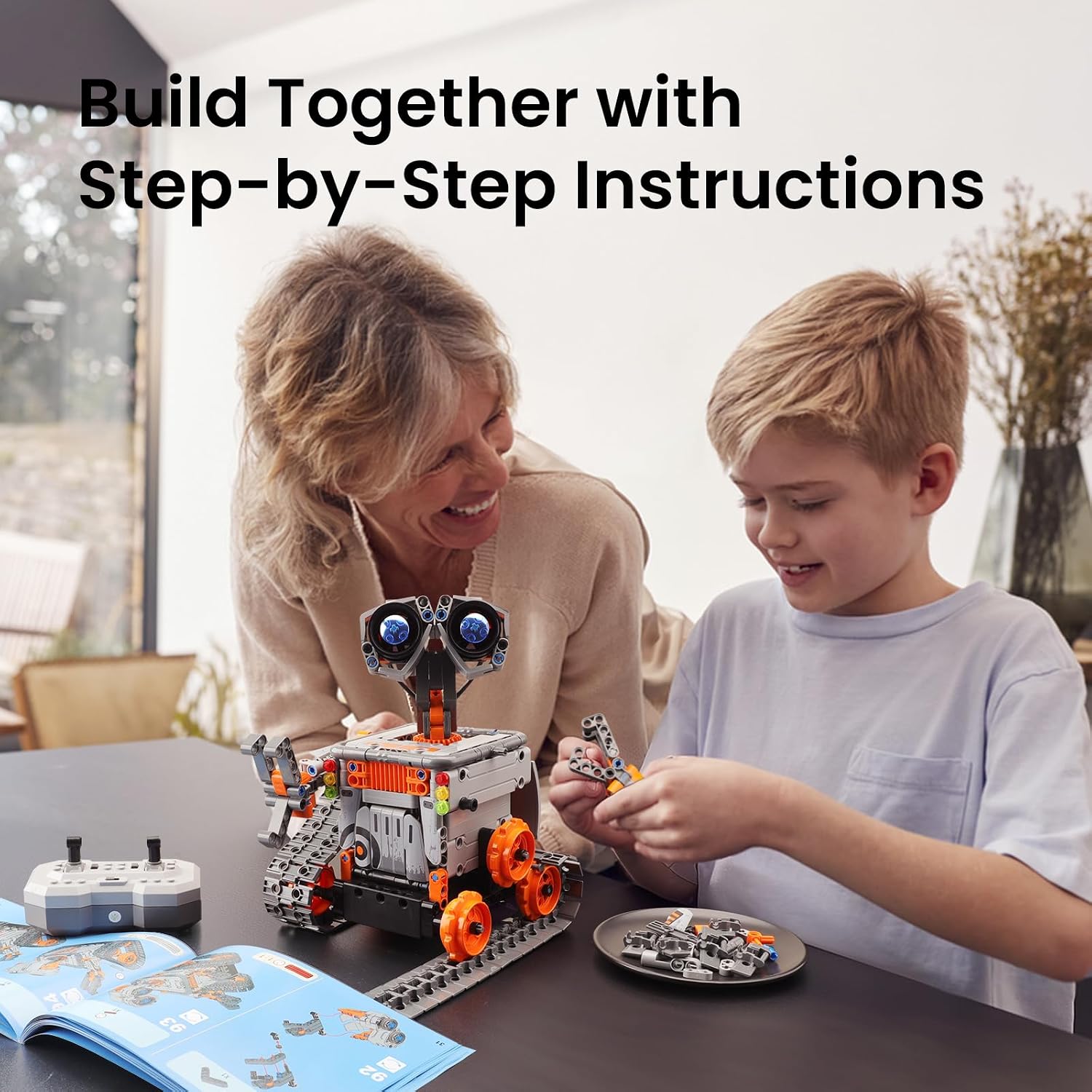 Thumbnail 5 de Sillbird 5-in-1 STEM Robot Building Kit for Ages 8–13: Remote & App‑Controlled Programmable Engineering Robot with 488 Pieces