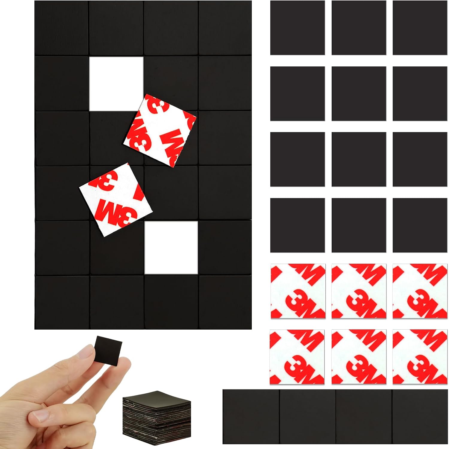 Thumbnail 6 de CHUNNIAO 3/4" 80mil Magnet 144PCS Adhesive Magnetic Squares