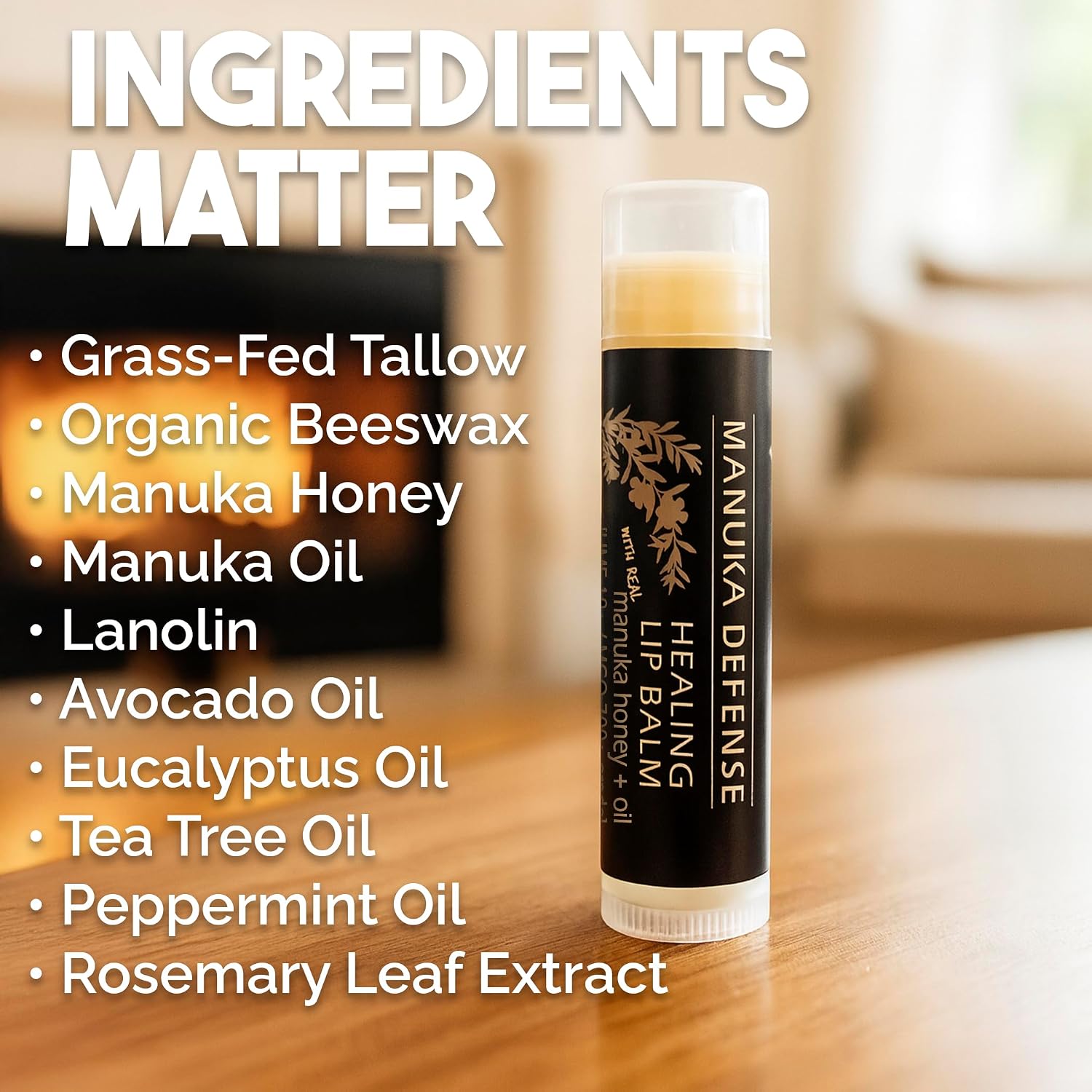Detalle 2 de BALM OF GILEAD Manuka Defense Lip Balm, 4-Pack with Tea Tree & Peppermint