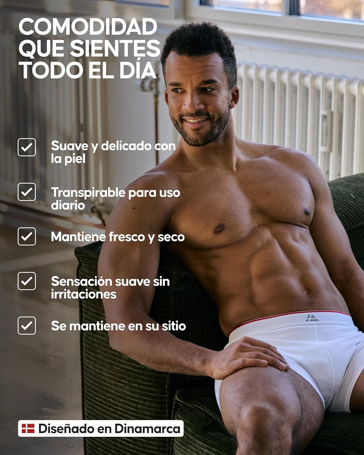 Thumbnail 3 de DANISH ENDURANCE boxer de bambú para hombre: calzoncillos tipo boxer con viscosa, 3 o 10 pack