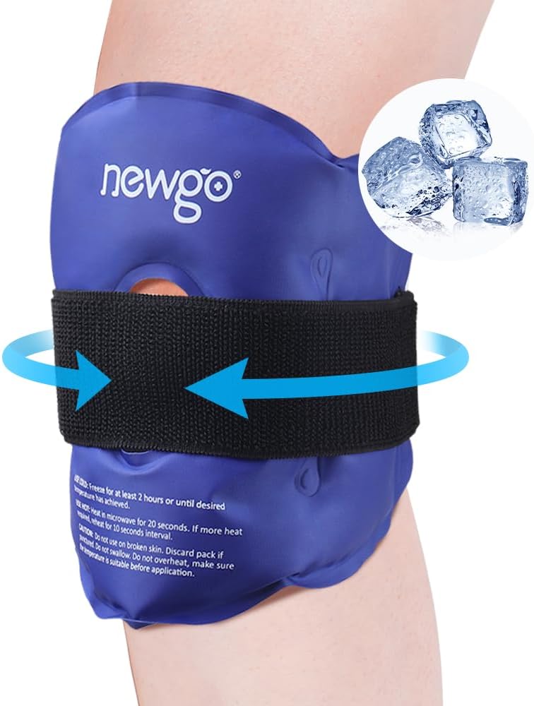 Detalle de NEWGO Knee Ice Pack Wrap: Reusable Gel Cold Pack for Knee Injuries