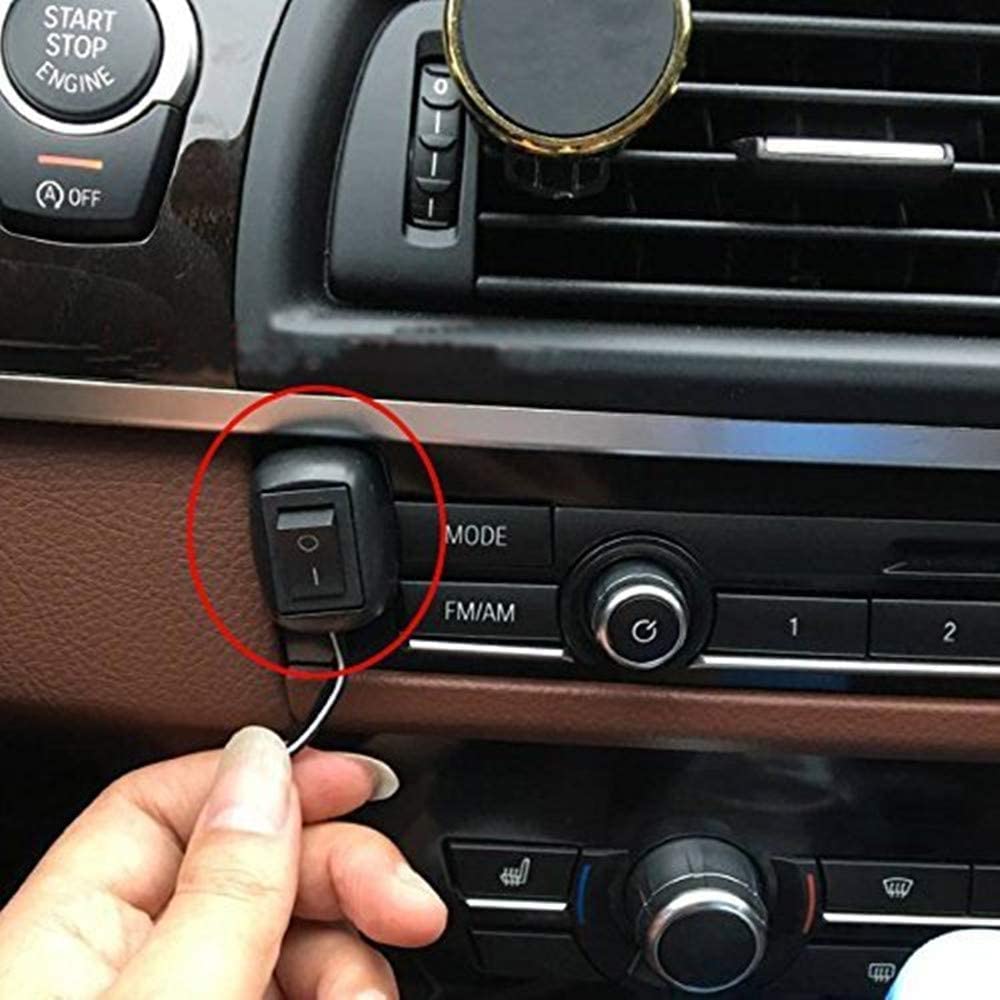 Thumbnail 6 de DC 12V 6A Push-Button Schalter Schwarz – DIY Knopfschalter für Nebelscheinwerfer & LED-Lichtleisten (0,5 m)