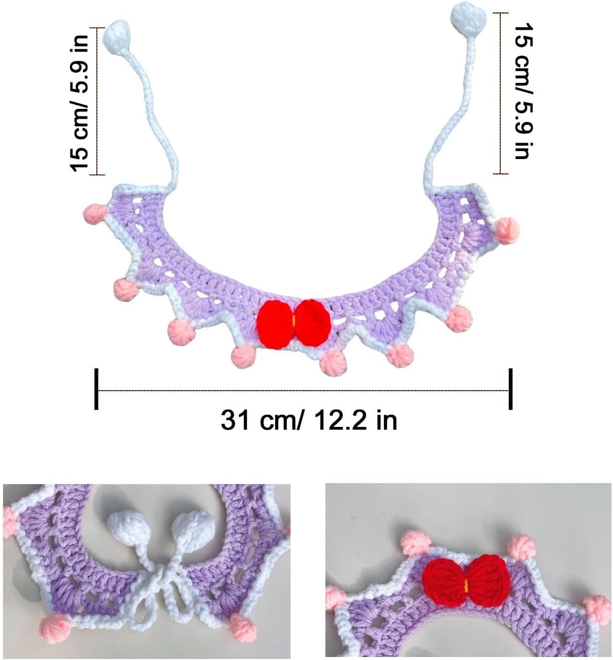 Detalle 2 de Tokatan Crochet Cat Collar Purple