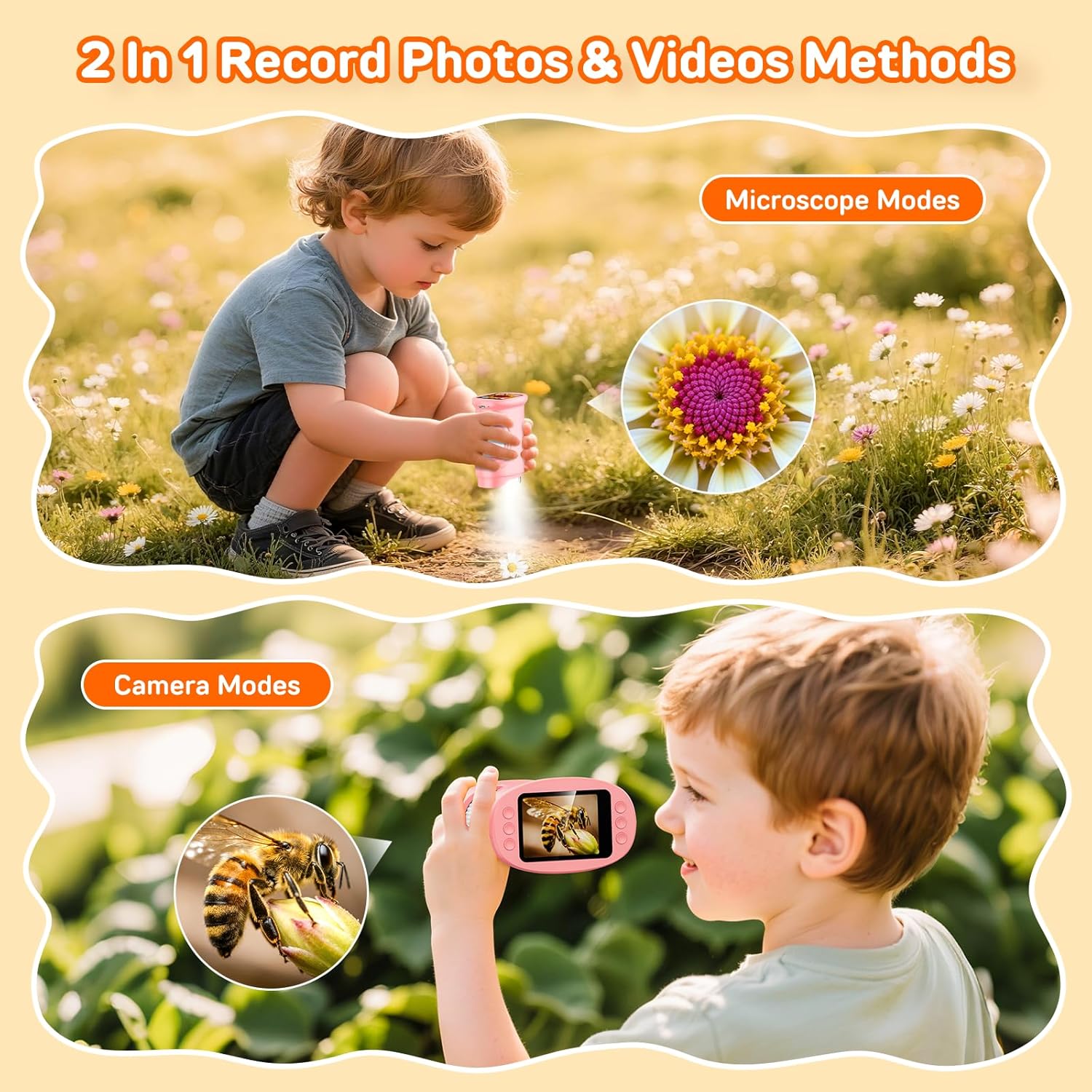 Thumbnail 2 de Ashfly Handy Digital Mikroskop für Kinder (1080P, 2,0" Bildschirm) – 200-fache Vergrößerung, USB‑C, Rosa