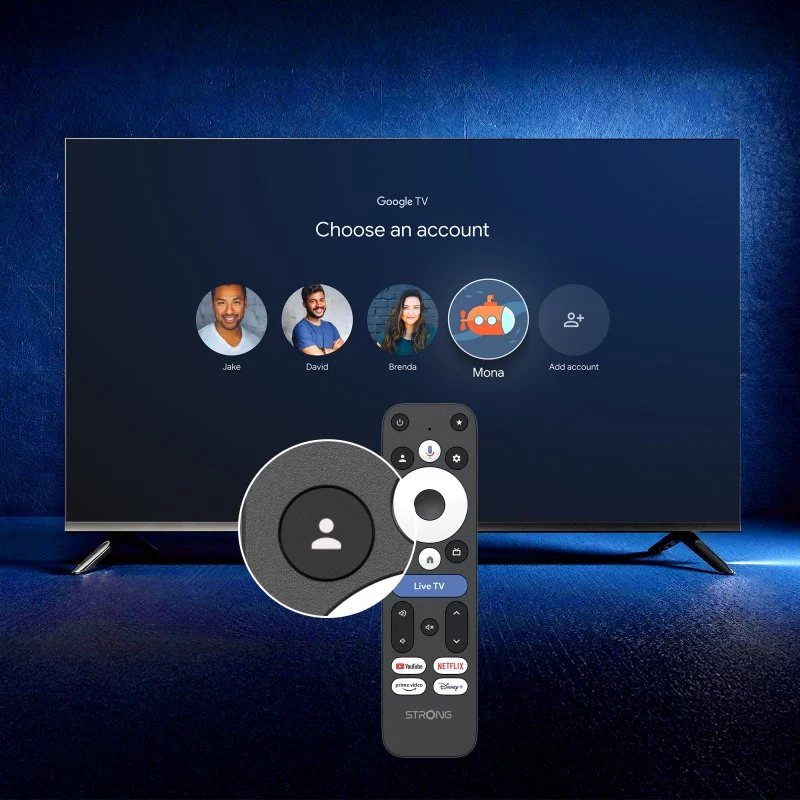 Detalle 2 de Adaptador Smart TV Strong LEAP NOVA 4K Ultra HD con Android 14, HDR10+/HLG y 32 GB