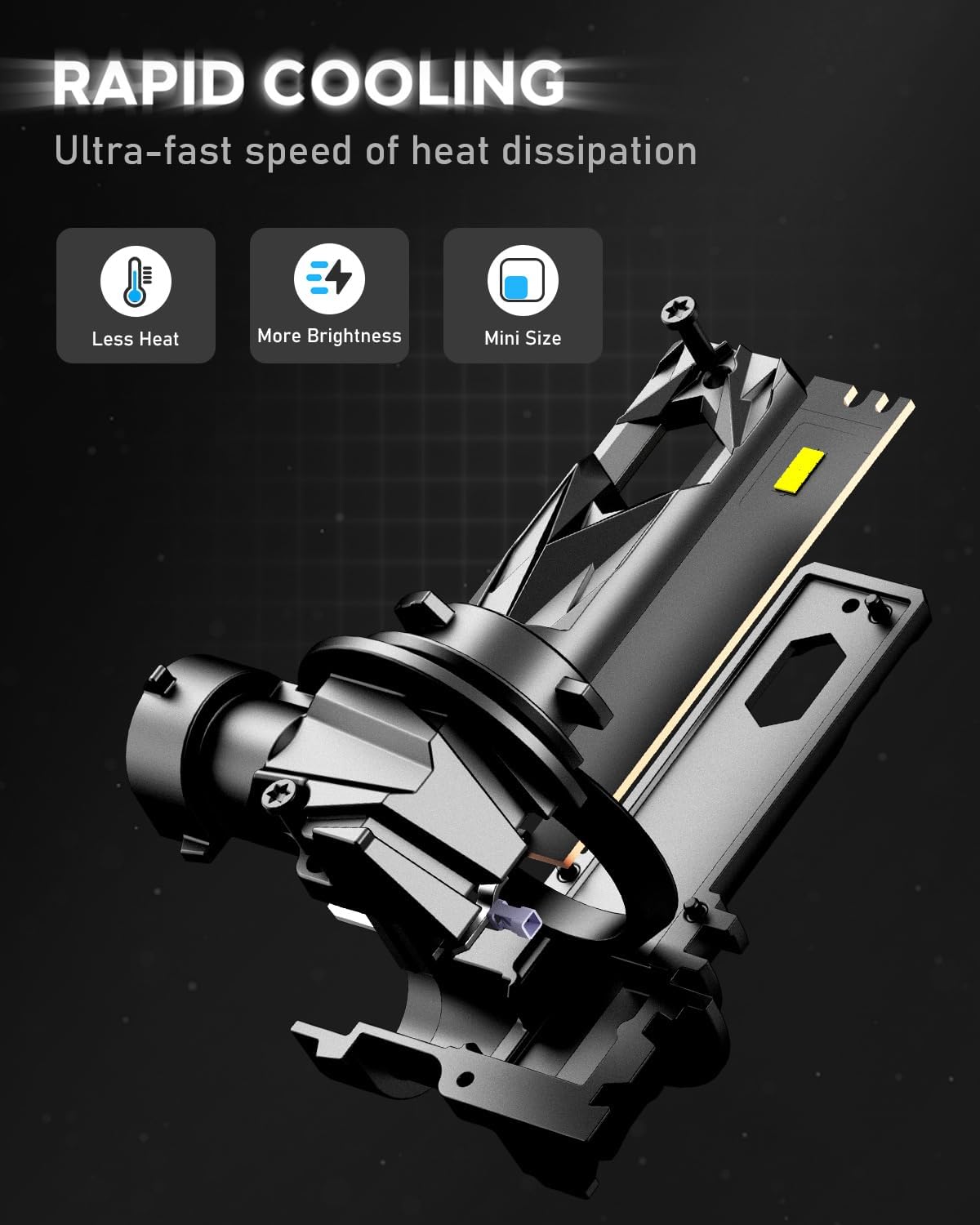 Detalle de NOVSIGHT H11 LED bulbs 20000LM 6500K