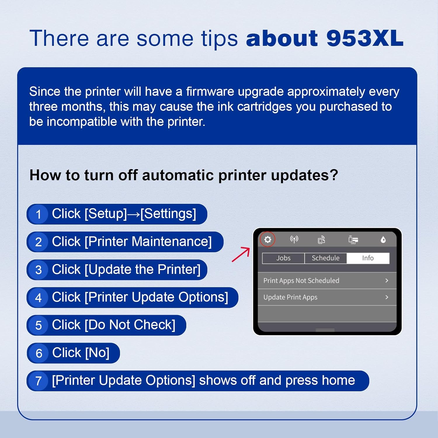 Thumbnail 5 de KINGWAY 953XL Ink Cartridges 4-Pack – High Yield Remanufactured for HP OfficeJet