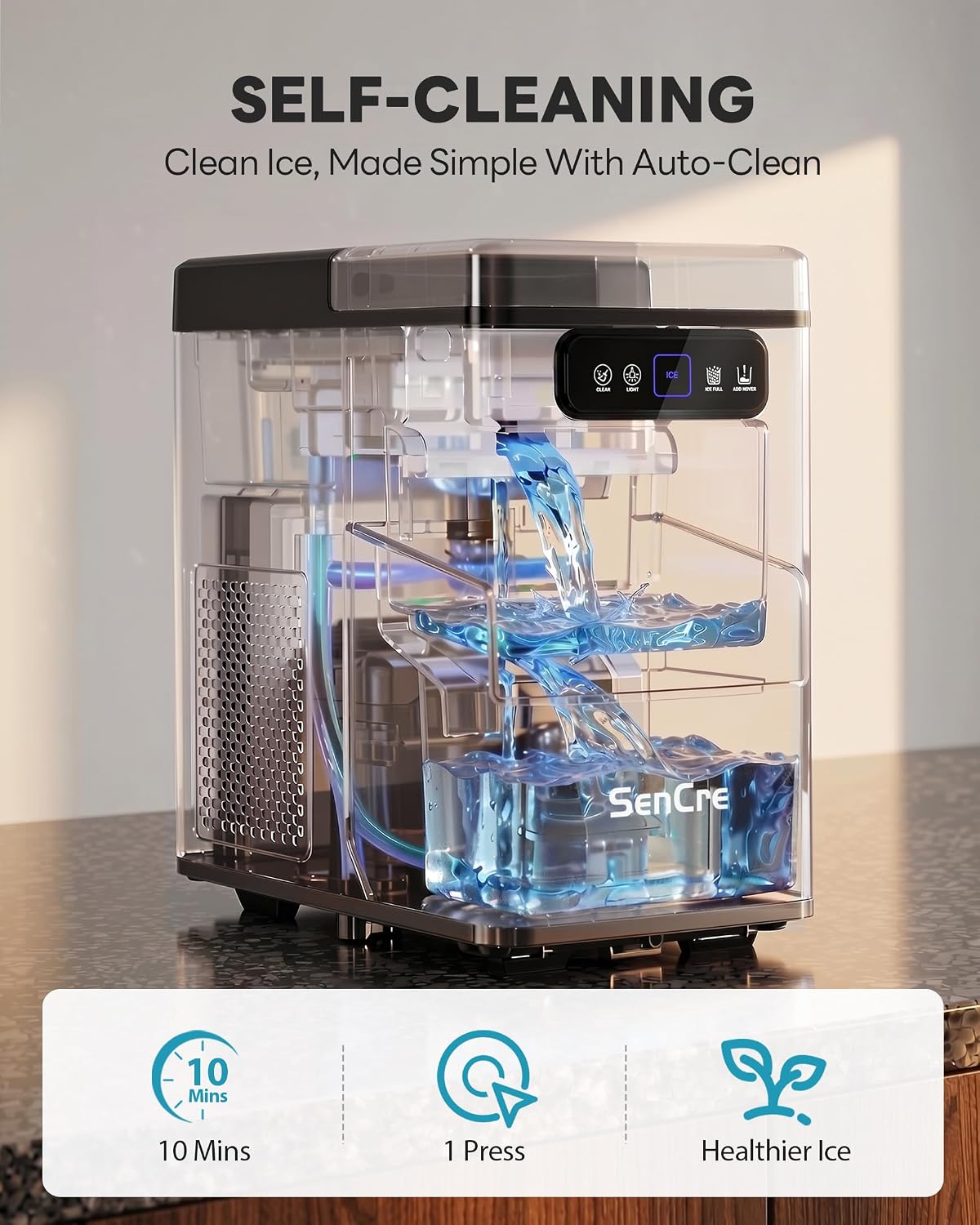 Detalle 2 de SenCre Nugget Ice Maker 40 lb Capacity