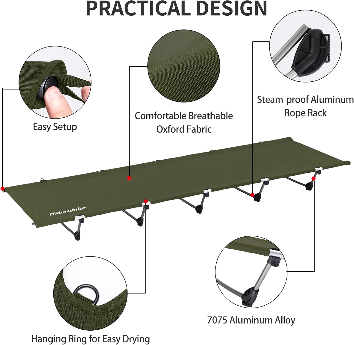 Detalle 2 de Naturehike Campingbett Ultraleicht 150 kg