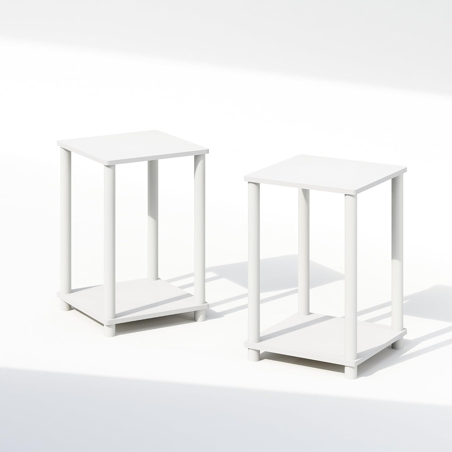 Thumbnail 4 de Furinno TURN-N-TUBE Set da 2 Librerie Impilabili – Modulare, Facile da Montare, 34 x 34 x 50,8 cm (Bianco/Bianco)